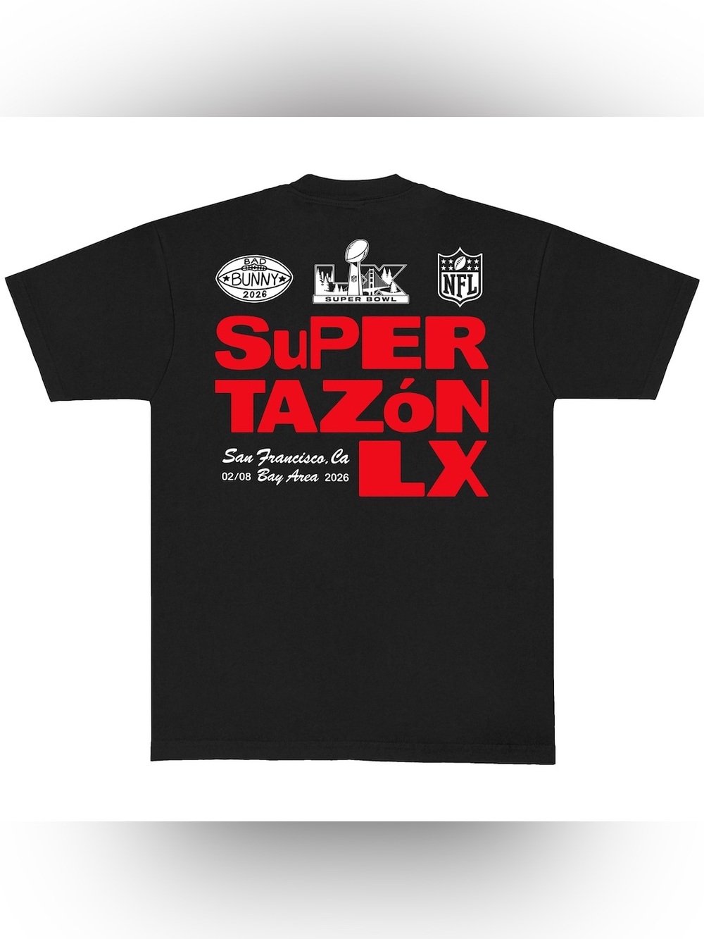 Bad Bunny x Super Tazón Chairs Tee NFL Collab Size Large NWT - Picture 2 of 7